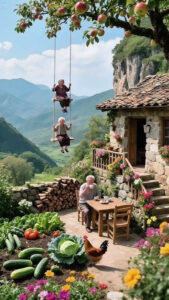 Salıncakta yaşlılar